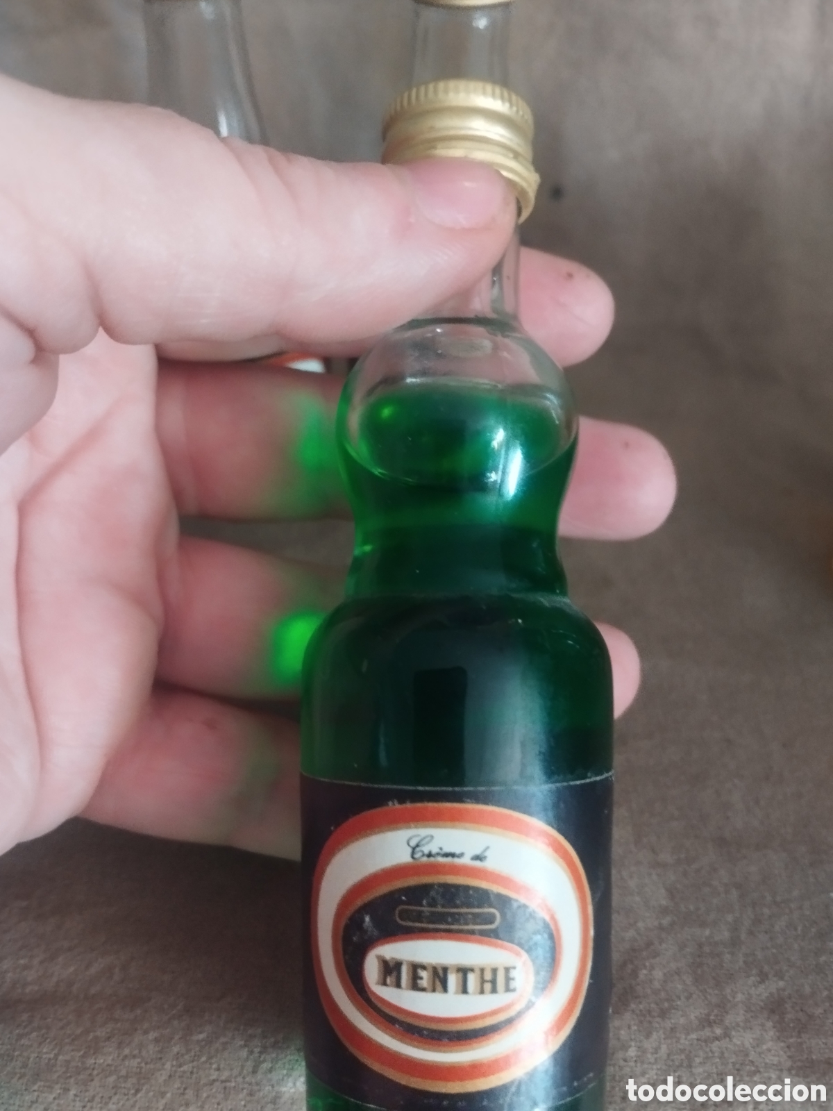 Botellas antiguas: Juego cinco botellines galiana - Foto 5