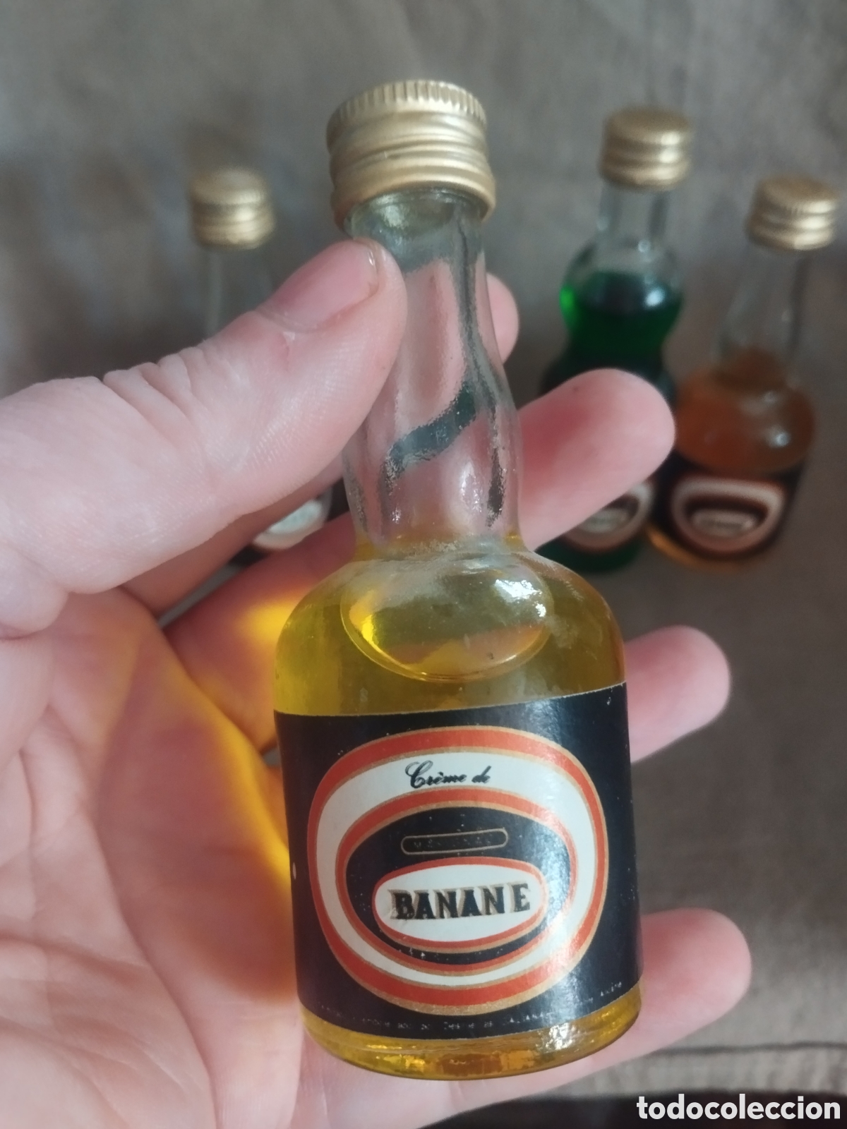 Botellas antiguas: Juego cinco botellines galiana - Foto 7