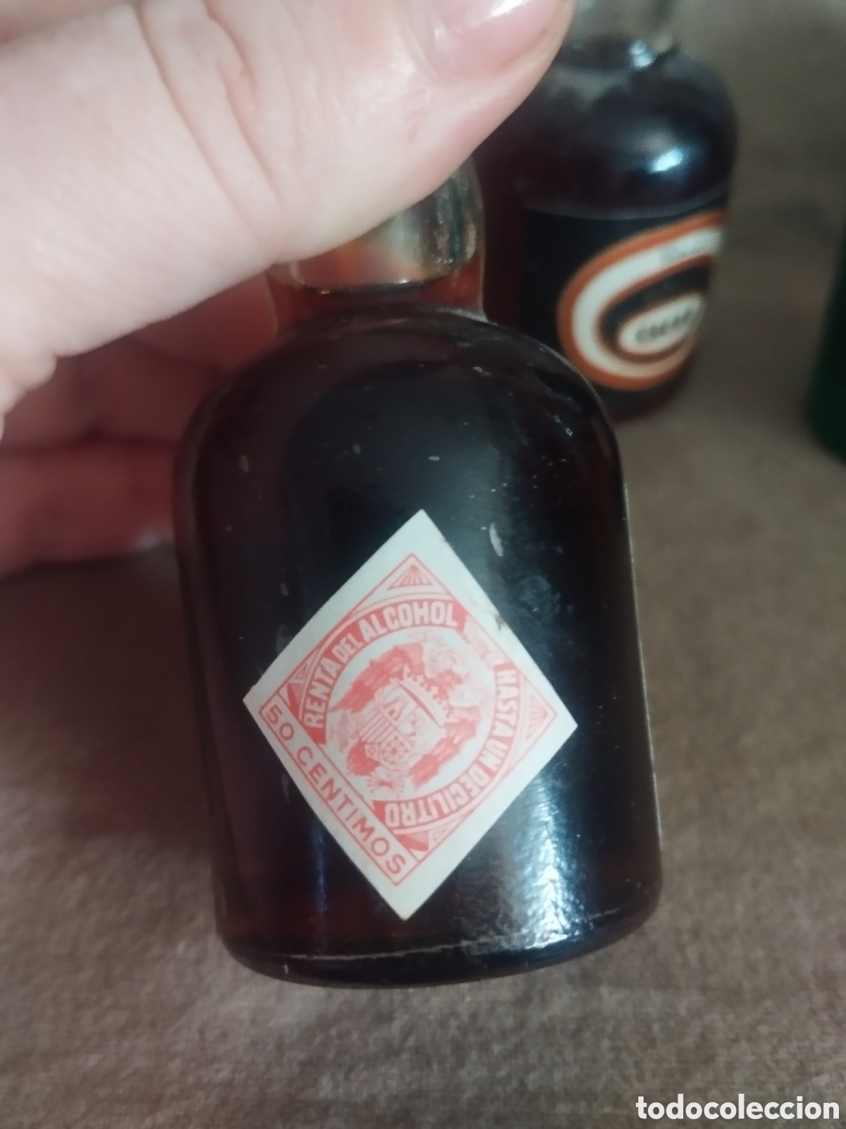 Botellas antiguas: Juego cinco botellines galiana - Foto 8