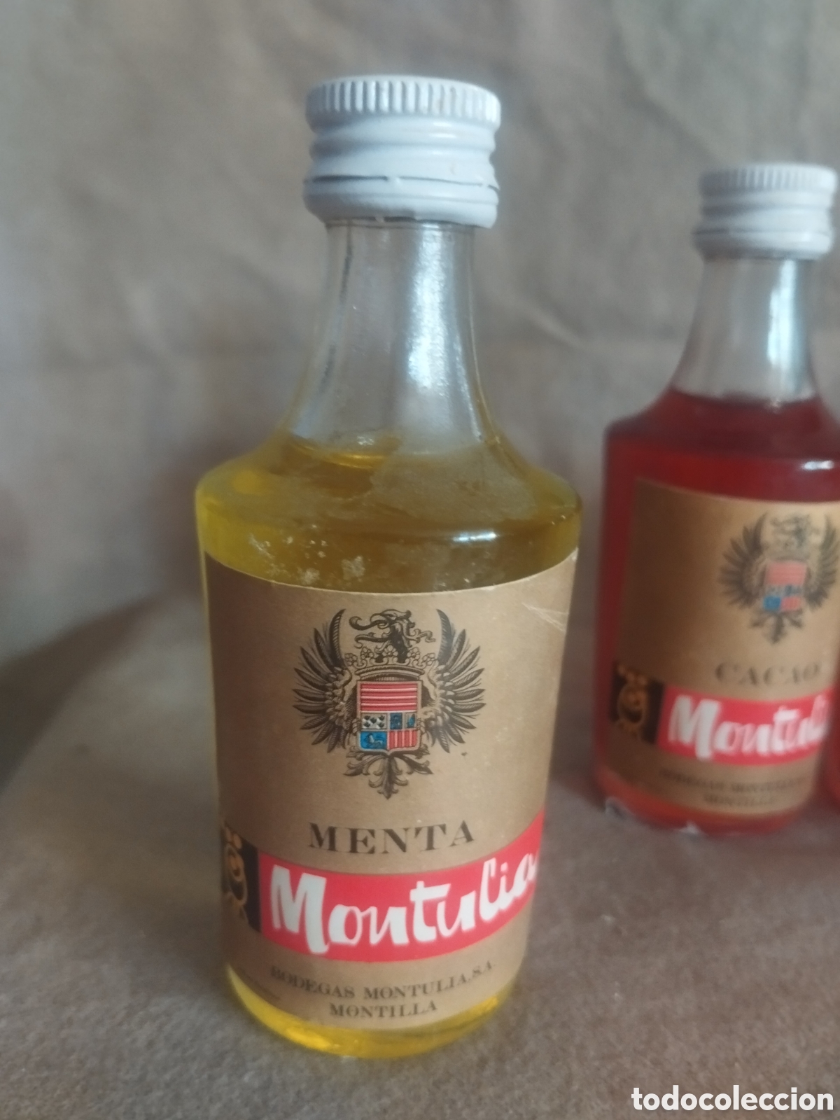 Botellas antiguas: 4 botellines montulia - Foto 2