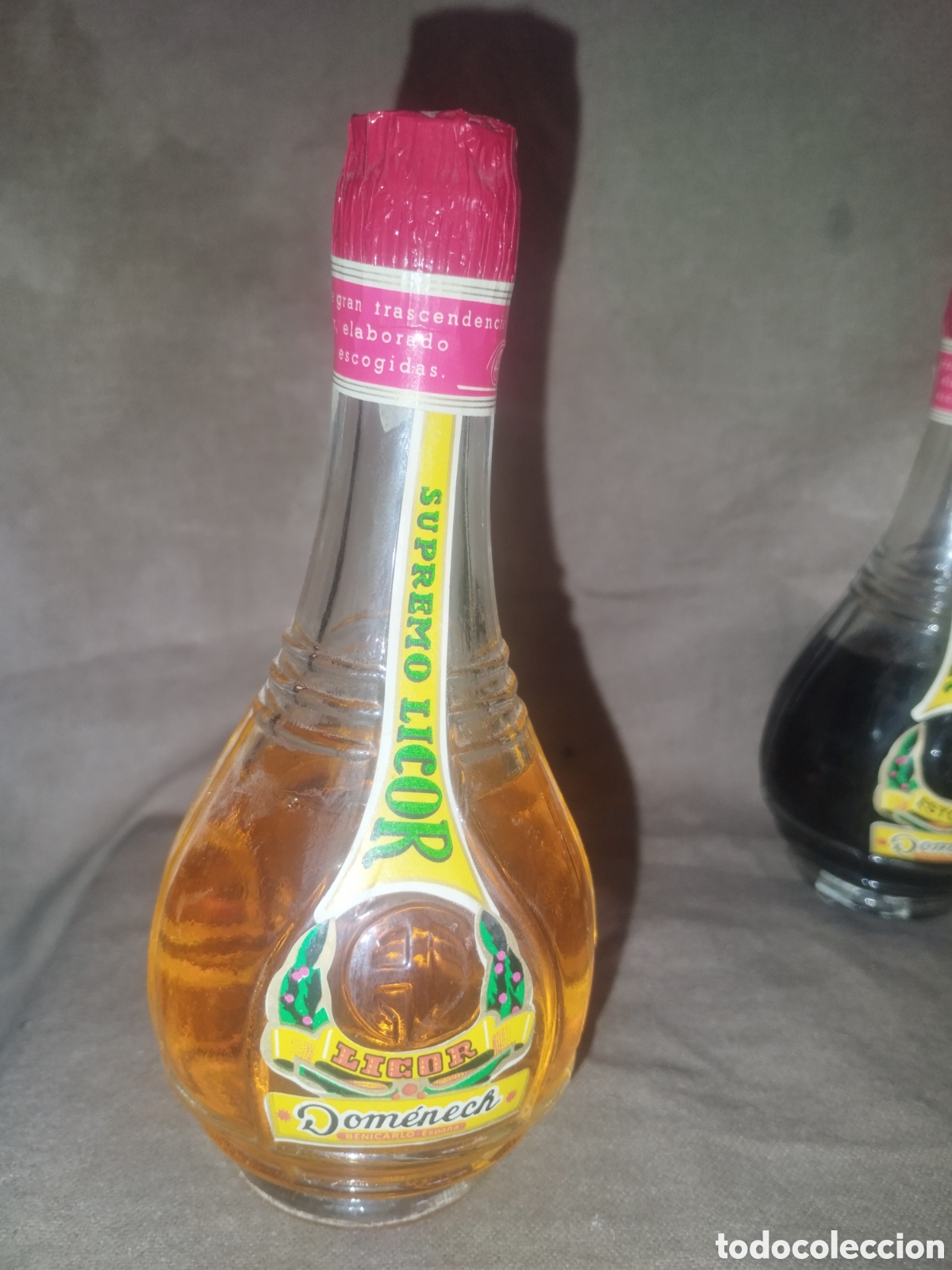 Botellas antiguas: Juego tres botellines domenech - Foto 4