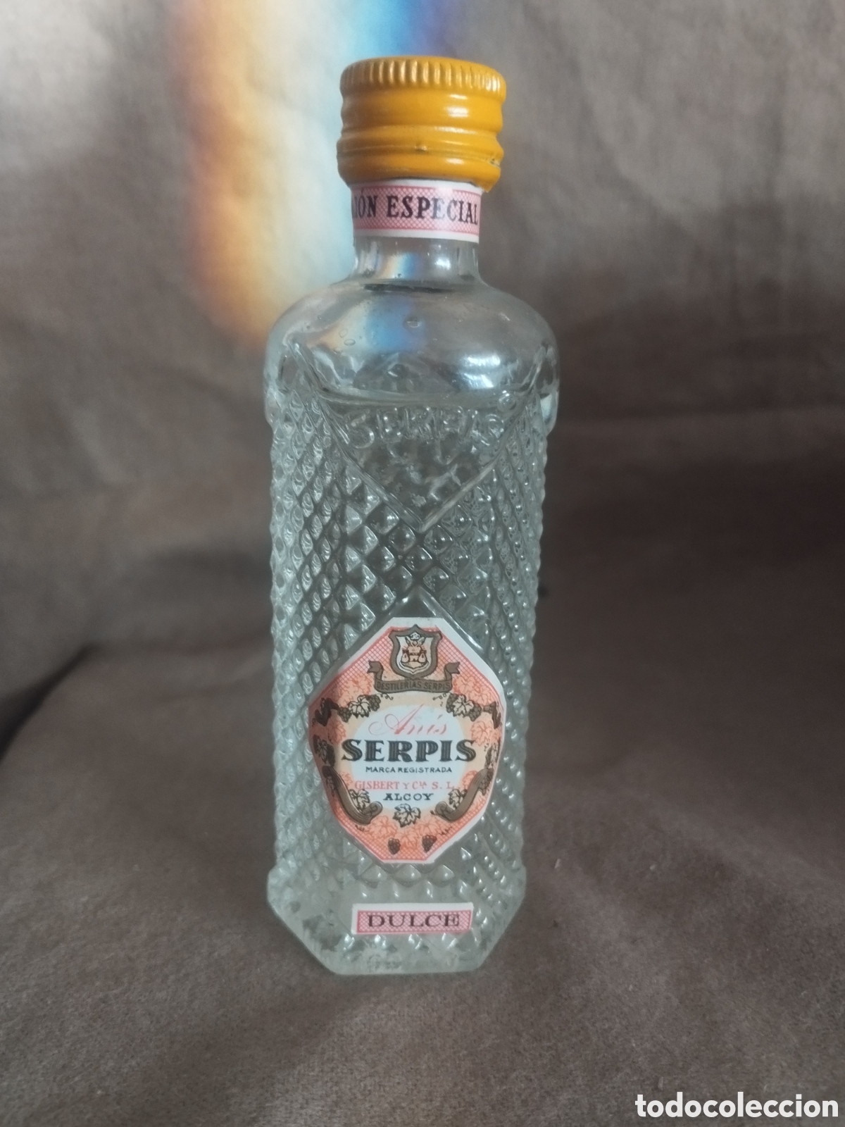 Botellas antiguas: Botellin serpis de anis - Foto 1