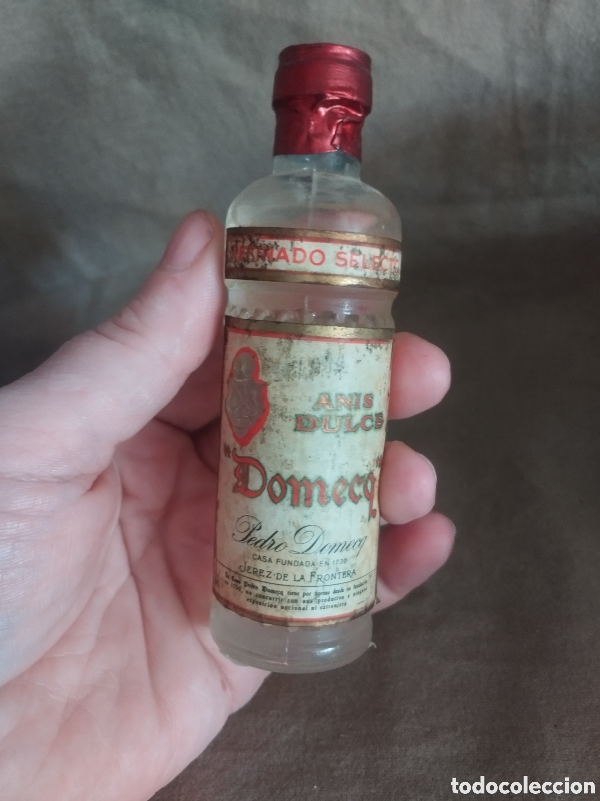 Botellas antiguas: Botellin an&iacute;s domeneq - Foto 3