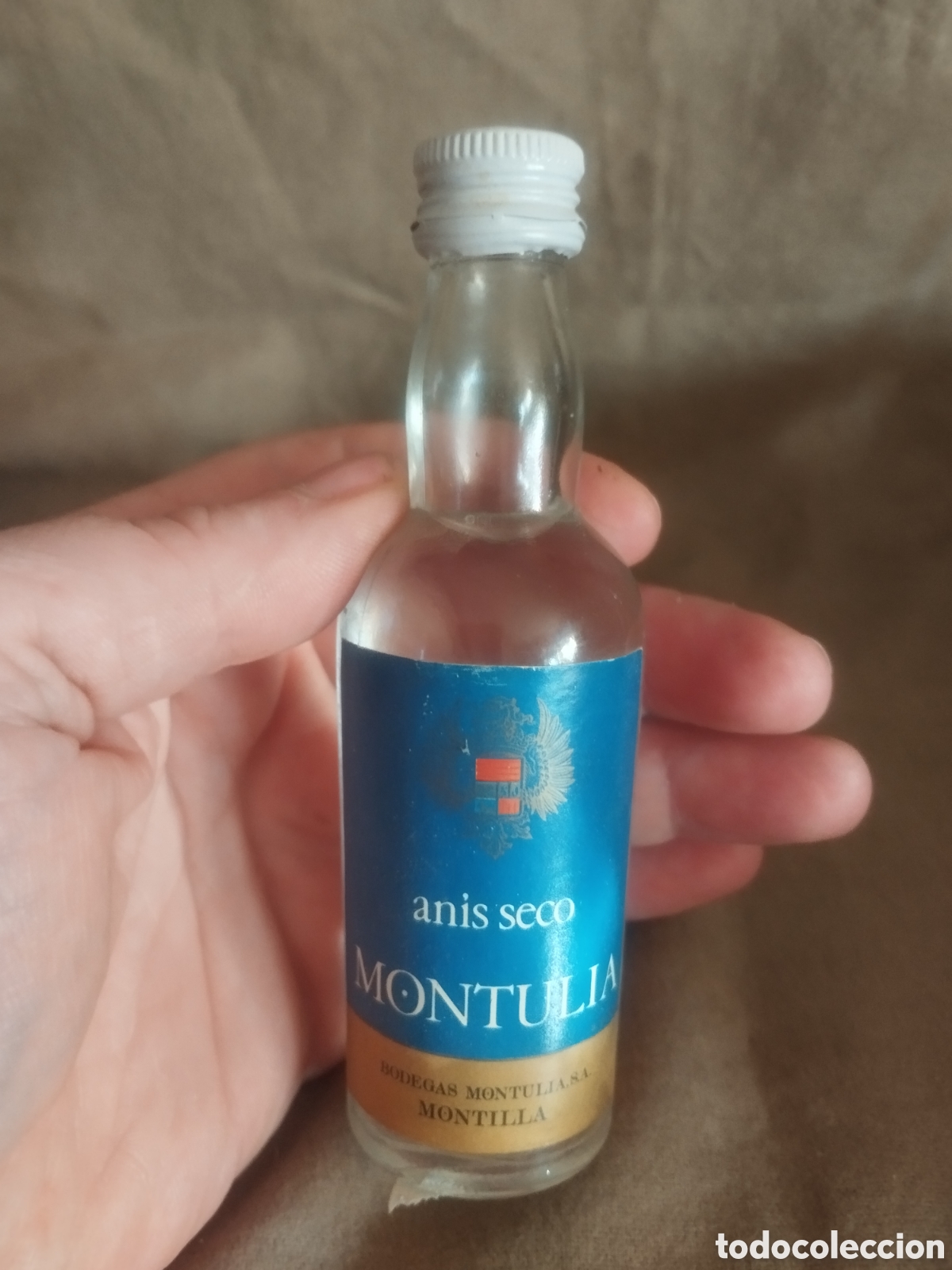 Botellas antiguas: An&iacute;s seco montulia botellin - Foto 4