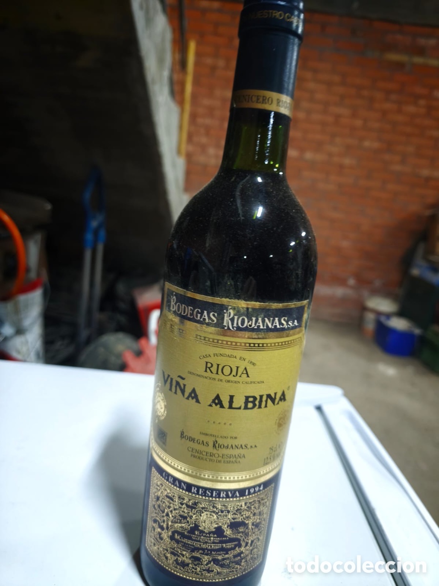 Botellas antiguas: botella de vino tinto Vi&ntilde;a Albina Gran Reserva 1994