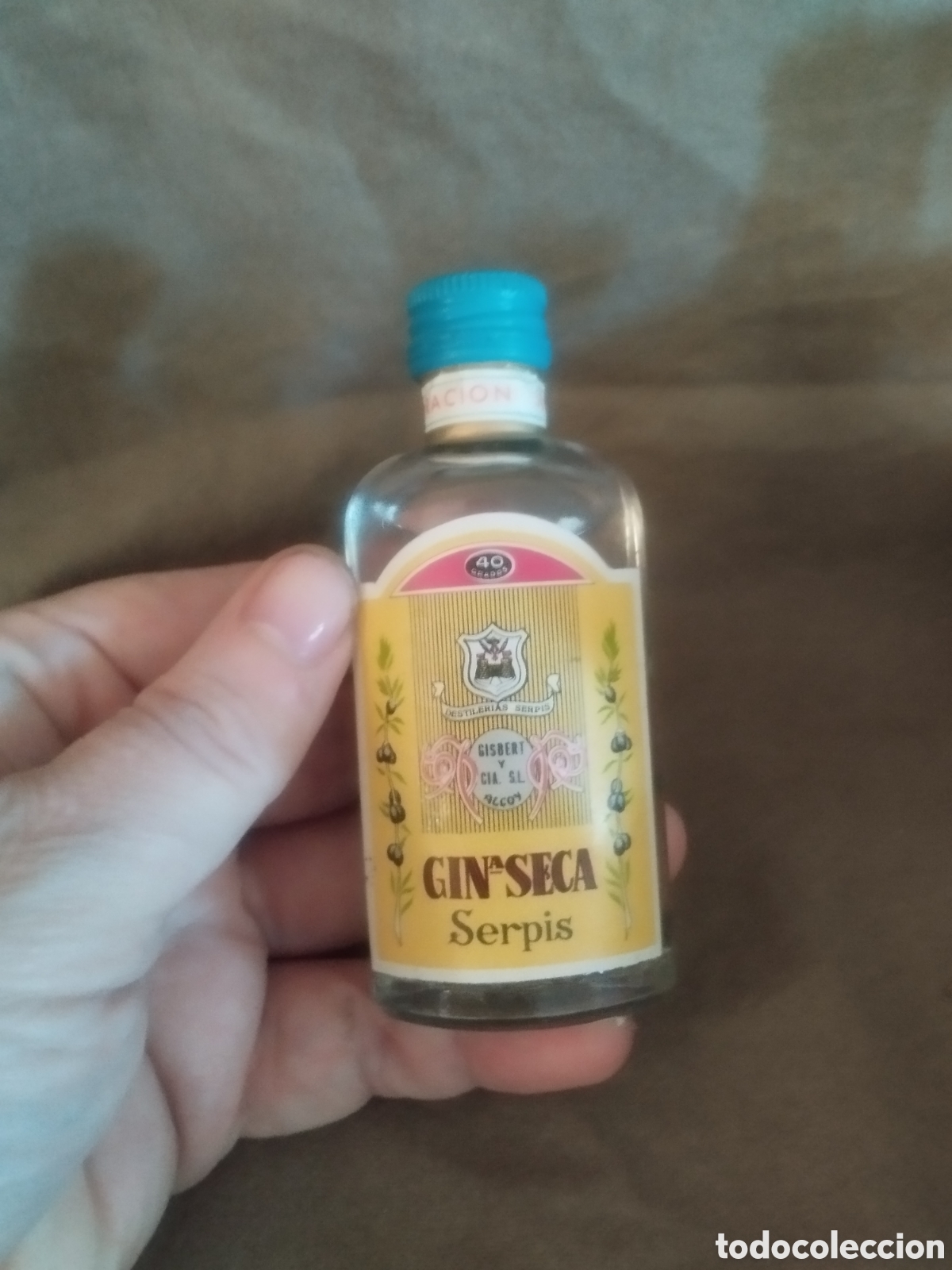 Botellas antiguas: Gin seca serpis vintage - Foto 2
