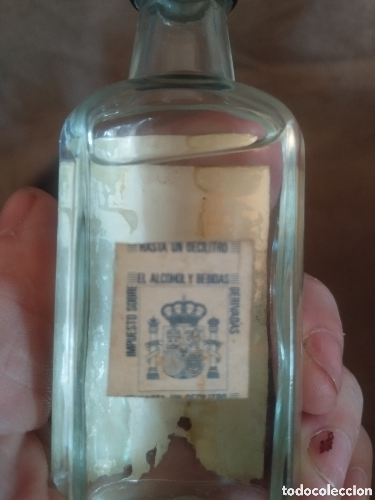Botellas antiguas: Botellin ginebra rollings - Foto 4