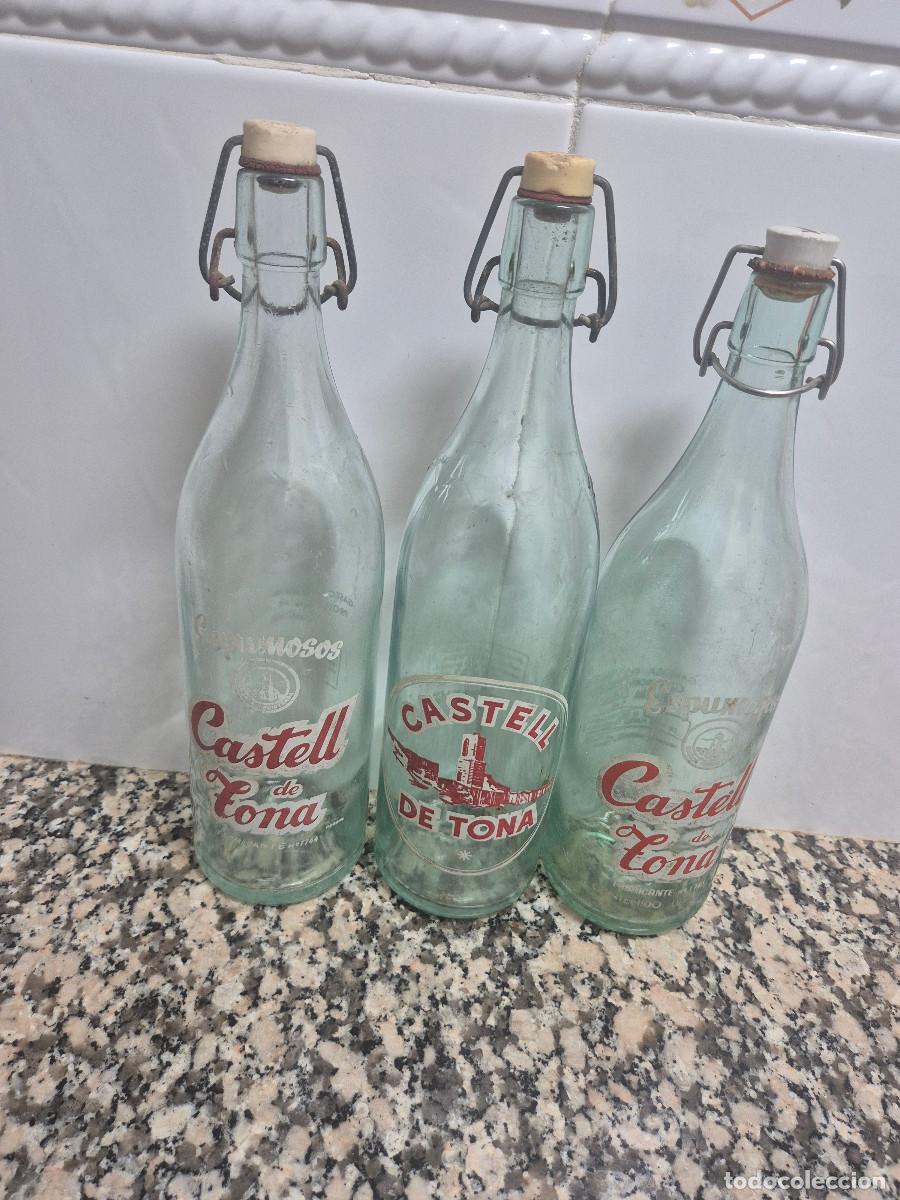 Bottiglie antiche: LOTE 3 BOTELLAS GASEOSA CASTELL DE TONA.