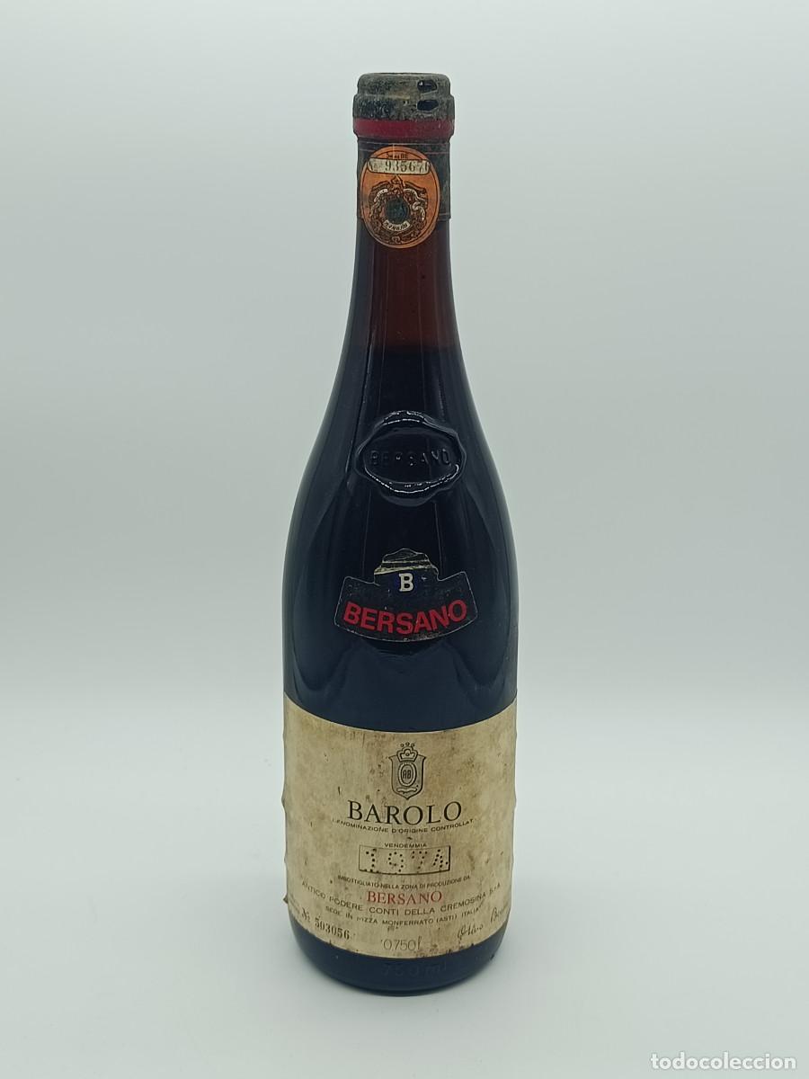Botellas antiguas: BOTELLA VINO BAROLO 1974. 750ML. PRECINTADA.