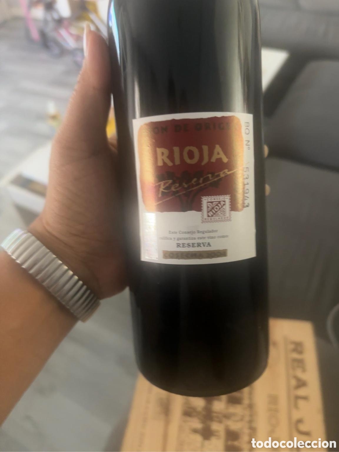 Botellas antiguas: Vino rioja Real Junta Reserva - Foto 2