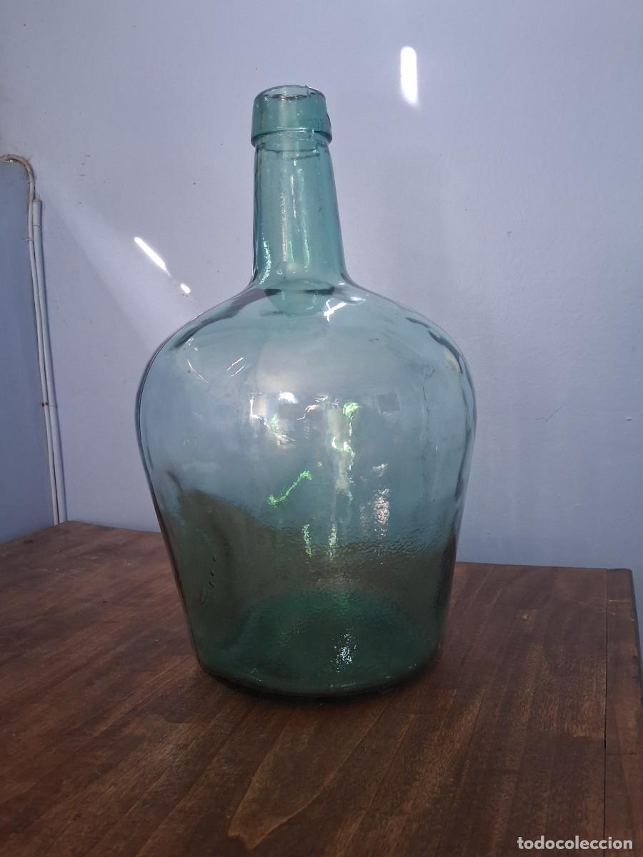 Botellas antiguas: Botella garrafa damajuana de cristal Viresa