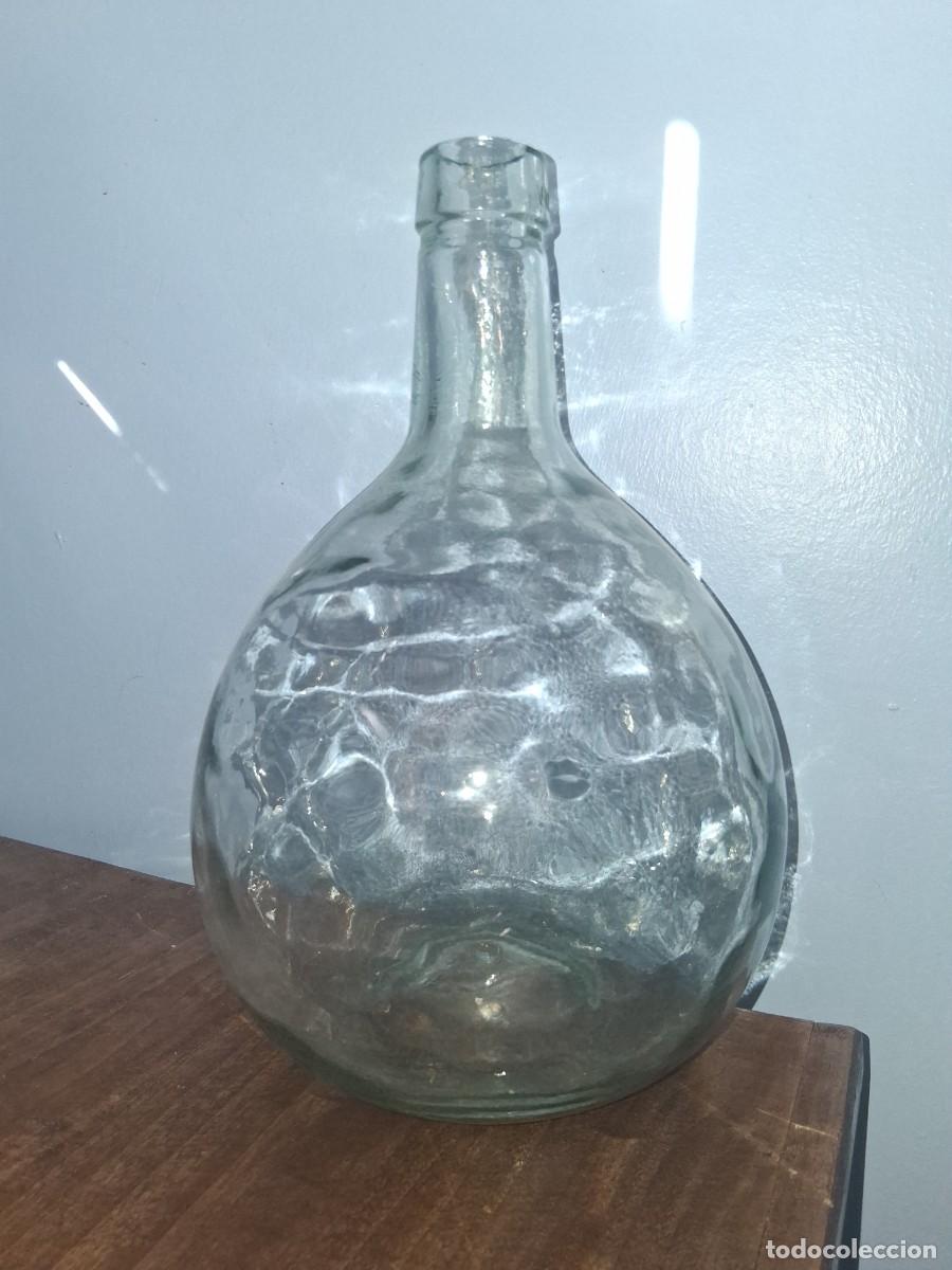 Botellas antiguas: Botella garrafa damajuana de cristal Vibesal transparente
