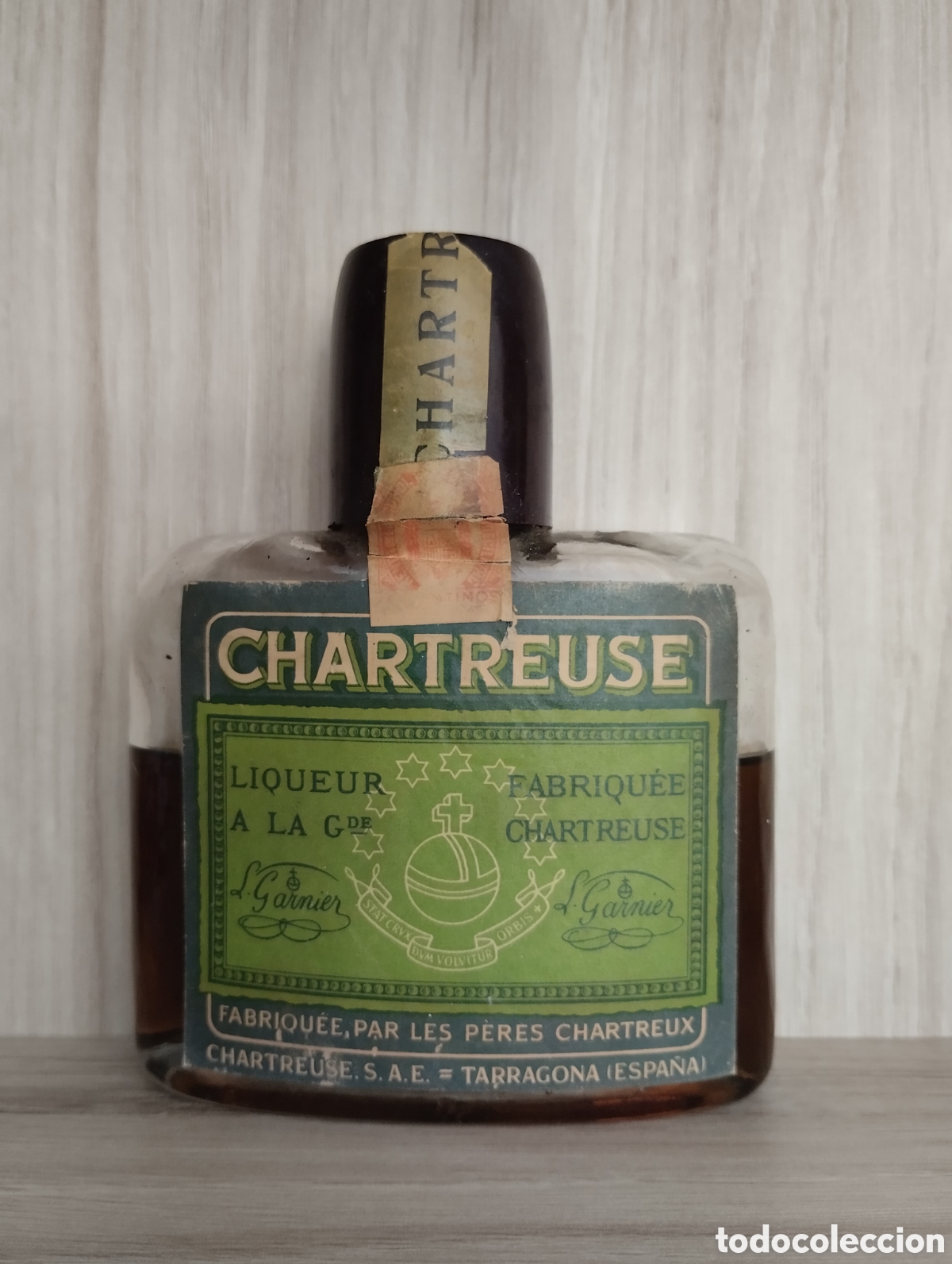 Botellas antiguas: Petaca Chartreusse Tarragona - Foto 1