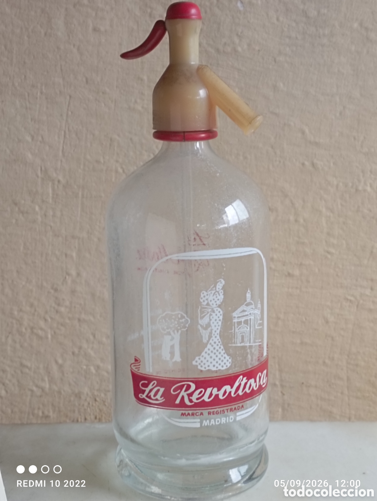 Antique bottles: Sif&oacute;n Antiguo La Revoltosa Serigrafiado - Madrid