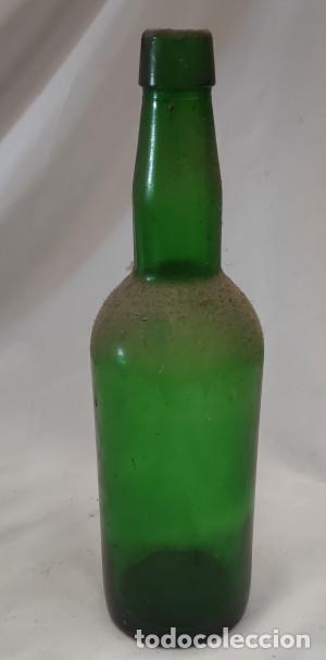 Botellas antiguas: ANTIGUA BOTELLA DE SIDRA, GIJON, EN LA BASE - Foto 1
