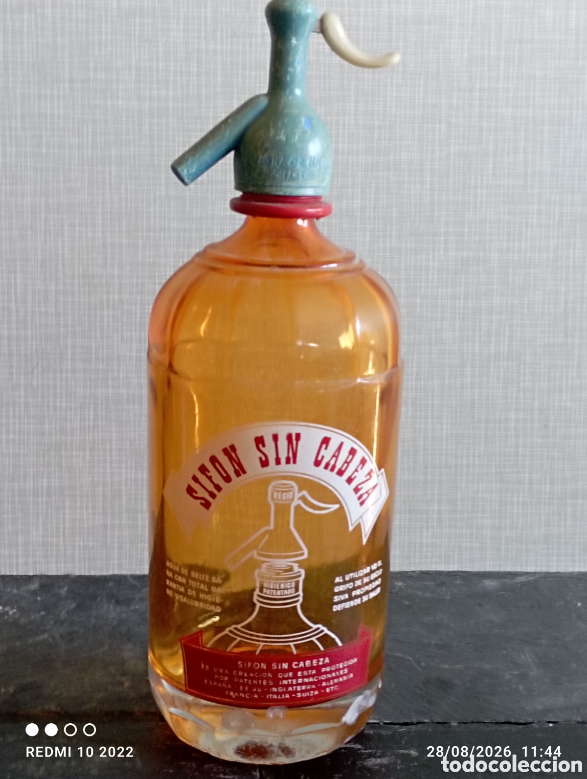 Bouteilles anciennes: Antiguo Sif&oacute;n &rdquo;Sin Cabeza&rdquo; REGIO