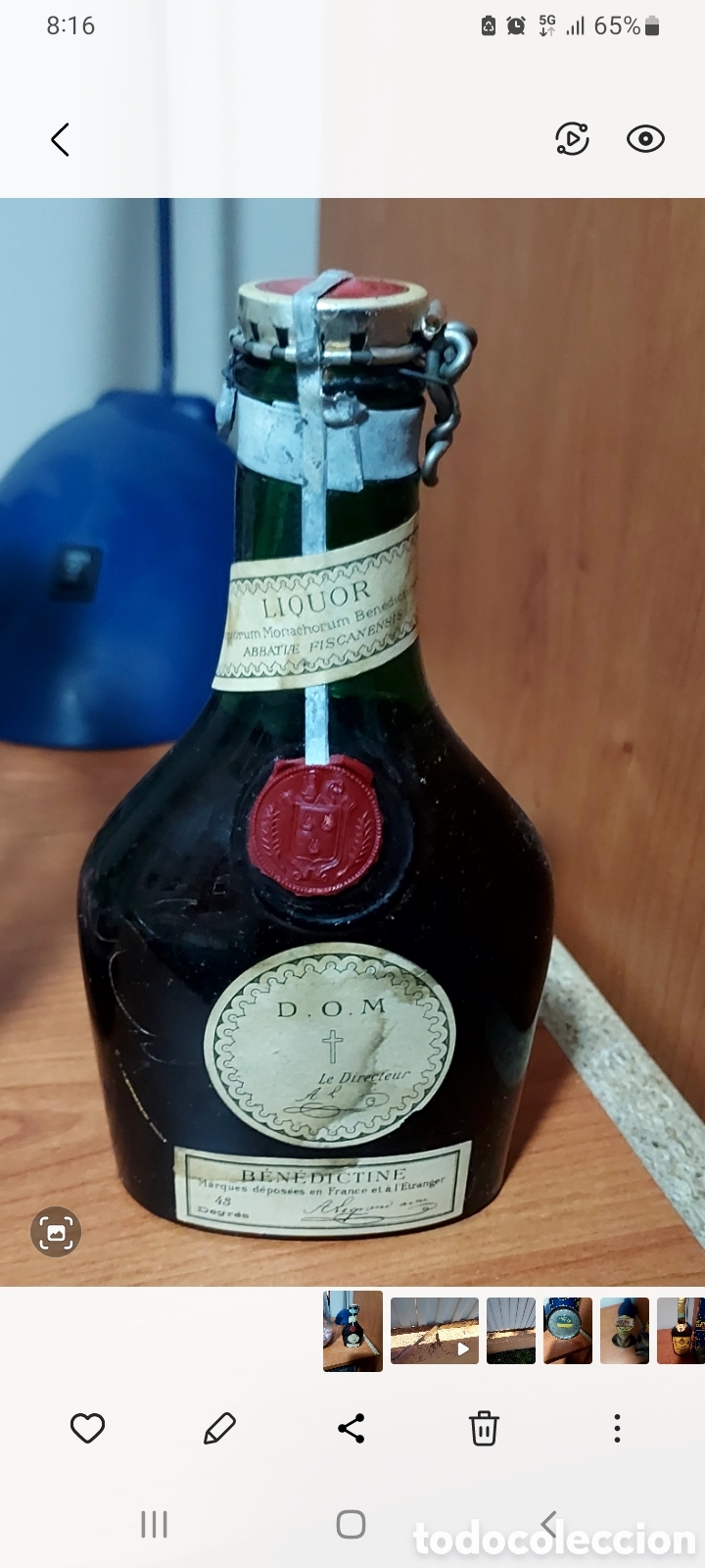 Botellas antiguas: Licor de hierbas frances - Foto 1
