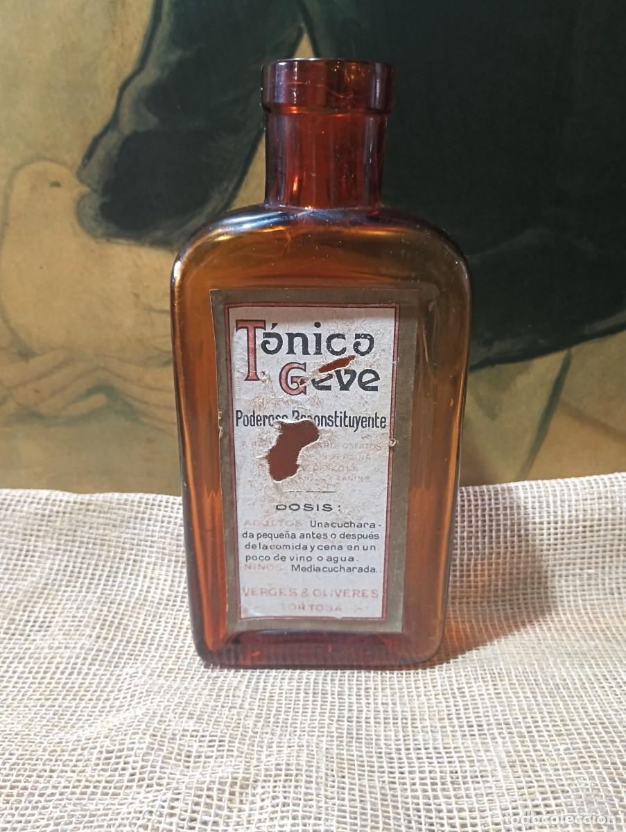 Botellas antiguas: T&Oacute;NICO GEVE-FRASCO-TORTOSA.
