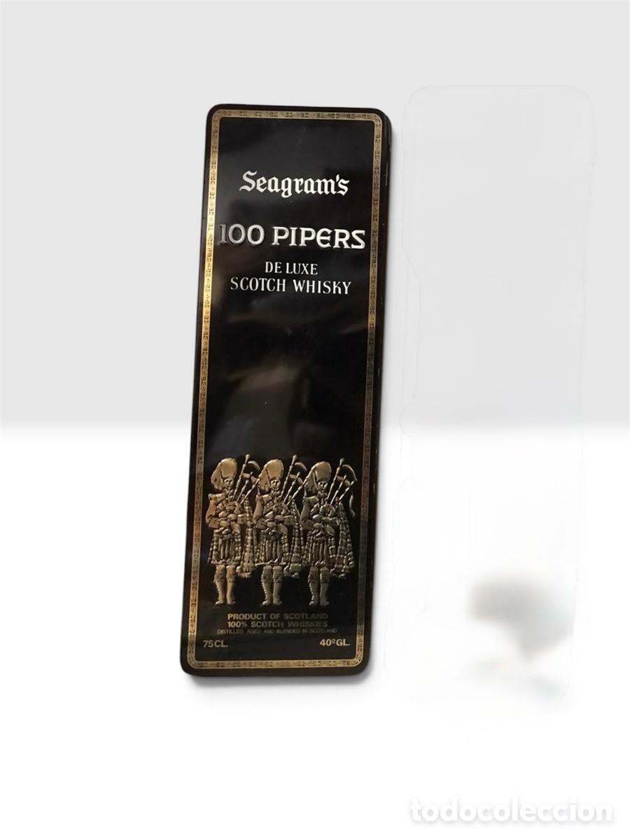 Botellas antiguas: BOTELLA WHISKY. 100 PIPERS. SEAGRAM'S. ESCOCIA. CIRCA 1980.