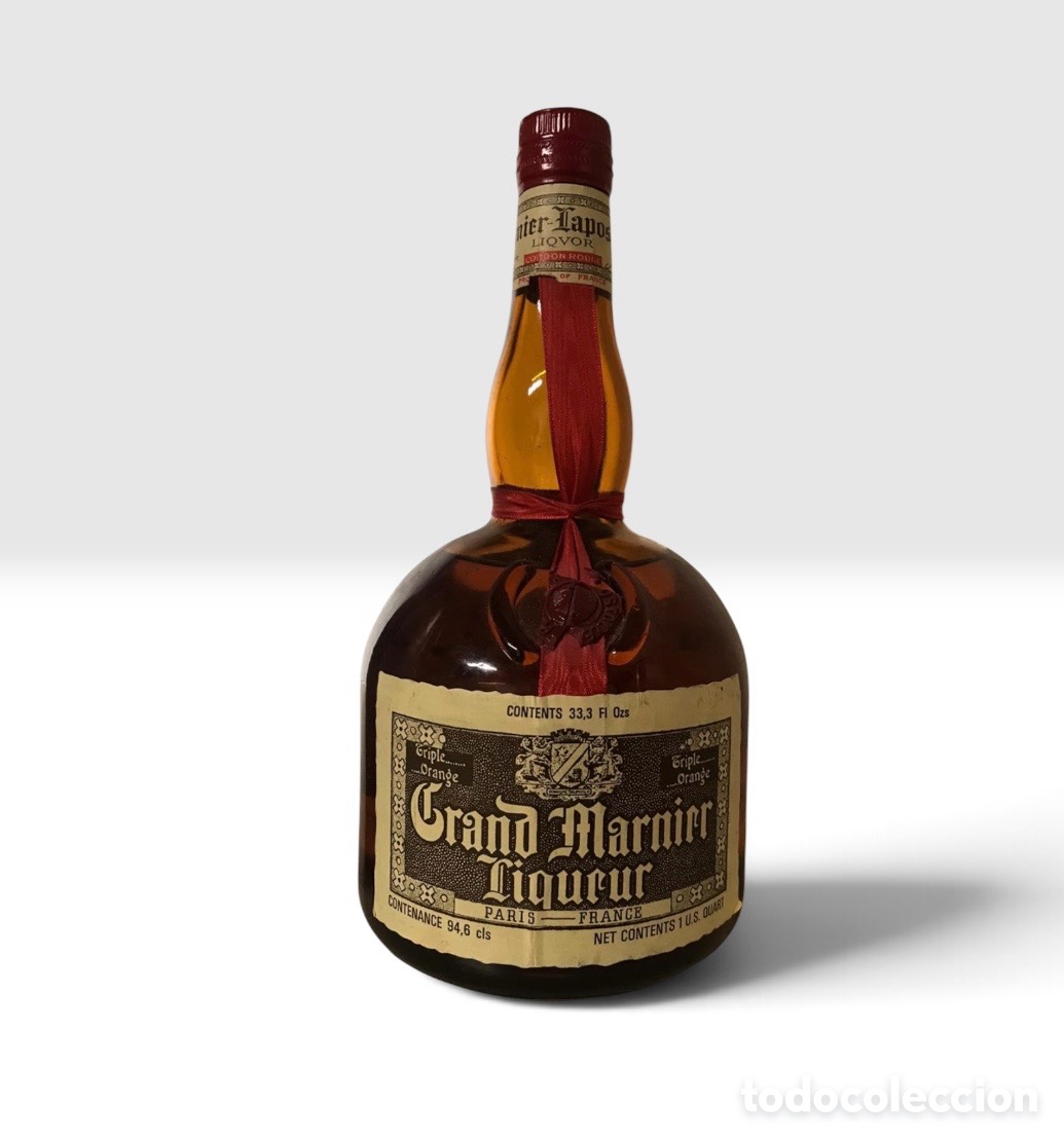 Botellas antiguas: Grand Marnier Lapostolle Licor Triple Naranja Cord&oacute;n Rojo 1 Litro