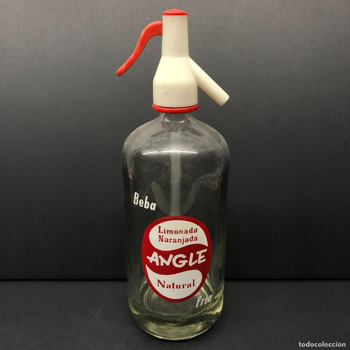 Botellas antiguas: BOTELLA SIF&Oacute;N - BEBA - LIMONADA NARANJADA - ANGLE - LLEIDA - FABRICANTE N&ordm;3345 / 1591