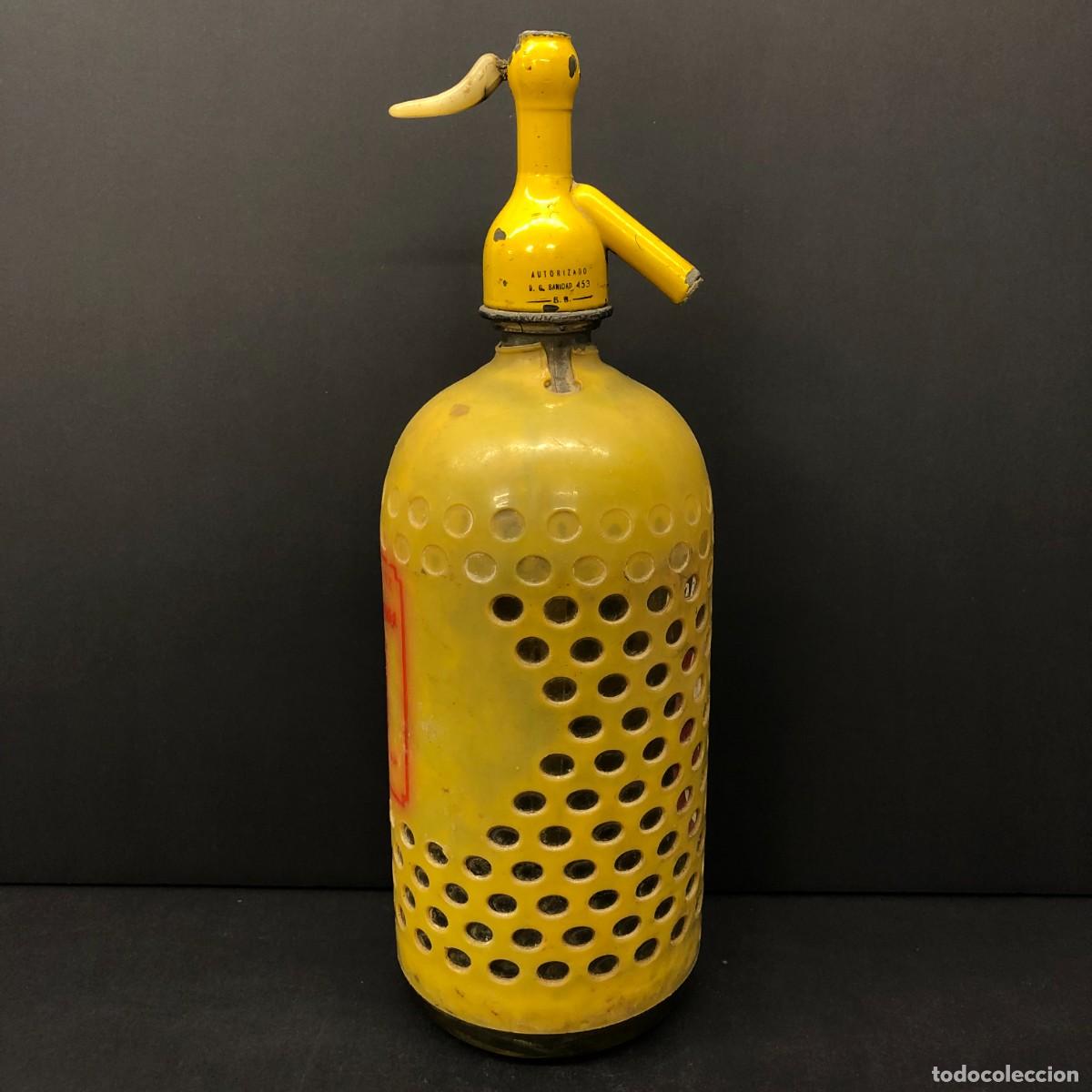 Botellas antiguas: BOTELLA SIF&Oacute;N - AGUA DE SELTZ - SUPERSUMOS - LERIDA - FABRICANTE N&ordm;3347 / 1598