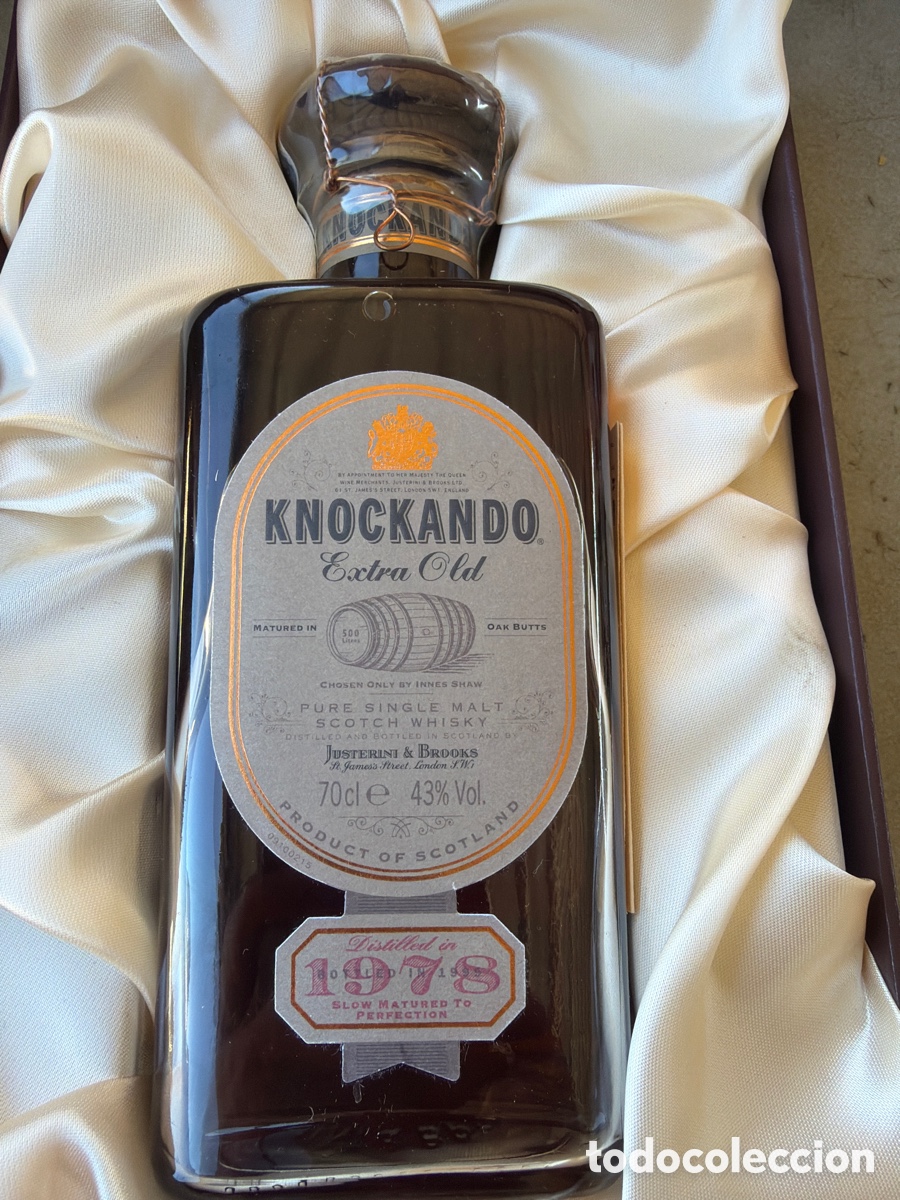 Botellas antiguas: Whisky knochando 1978 precintado - Foto 1