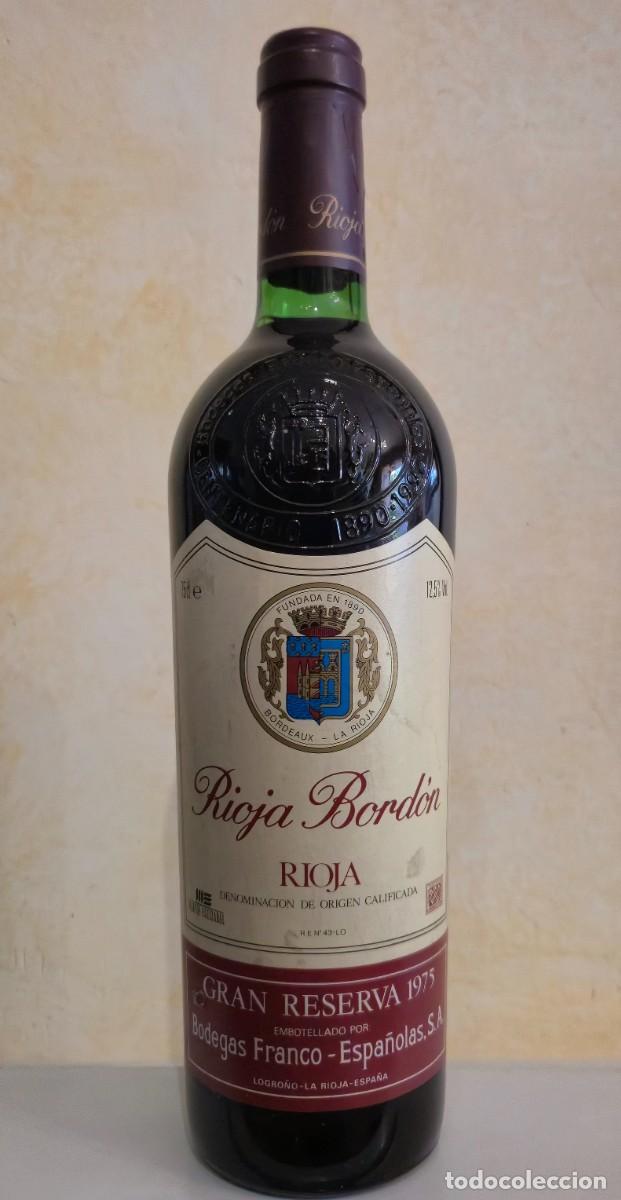 Botellas antiguas: Rioja Bord&oacute;n Gran Reserva 1975 - Bodegas Franco-Espa&ntilde;olas