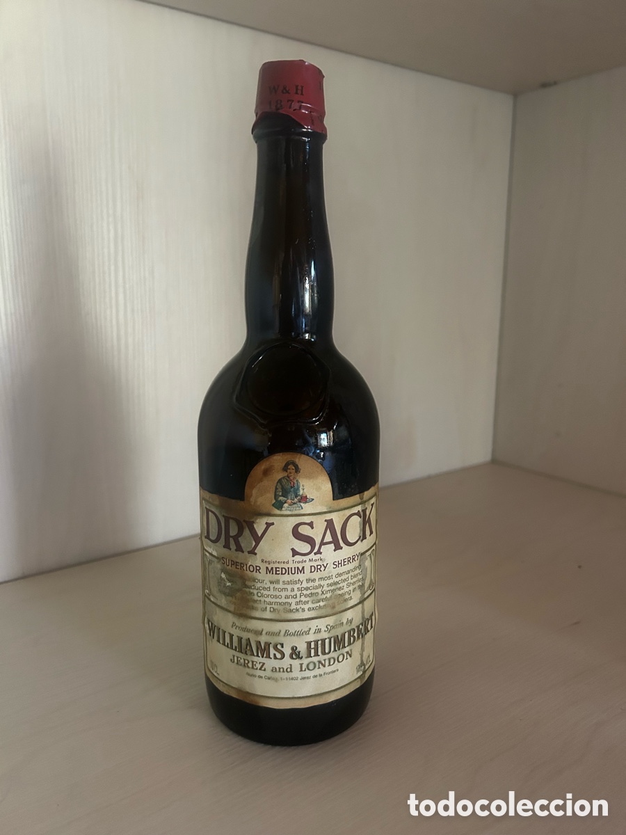 Botellas antiguas: ANTIGUA BOTELLA DE DRY SACK - Foto 1