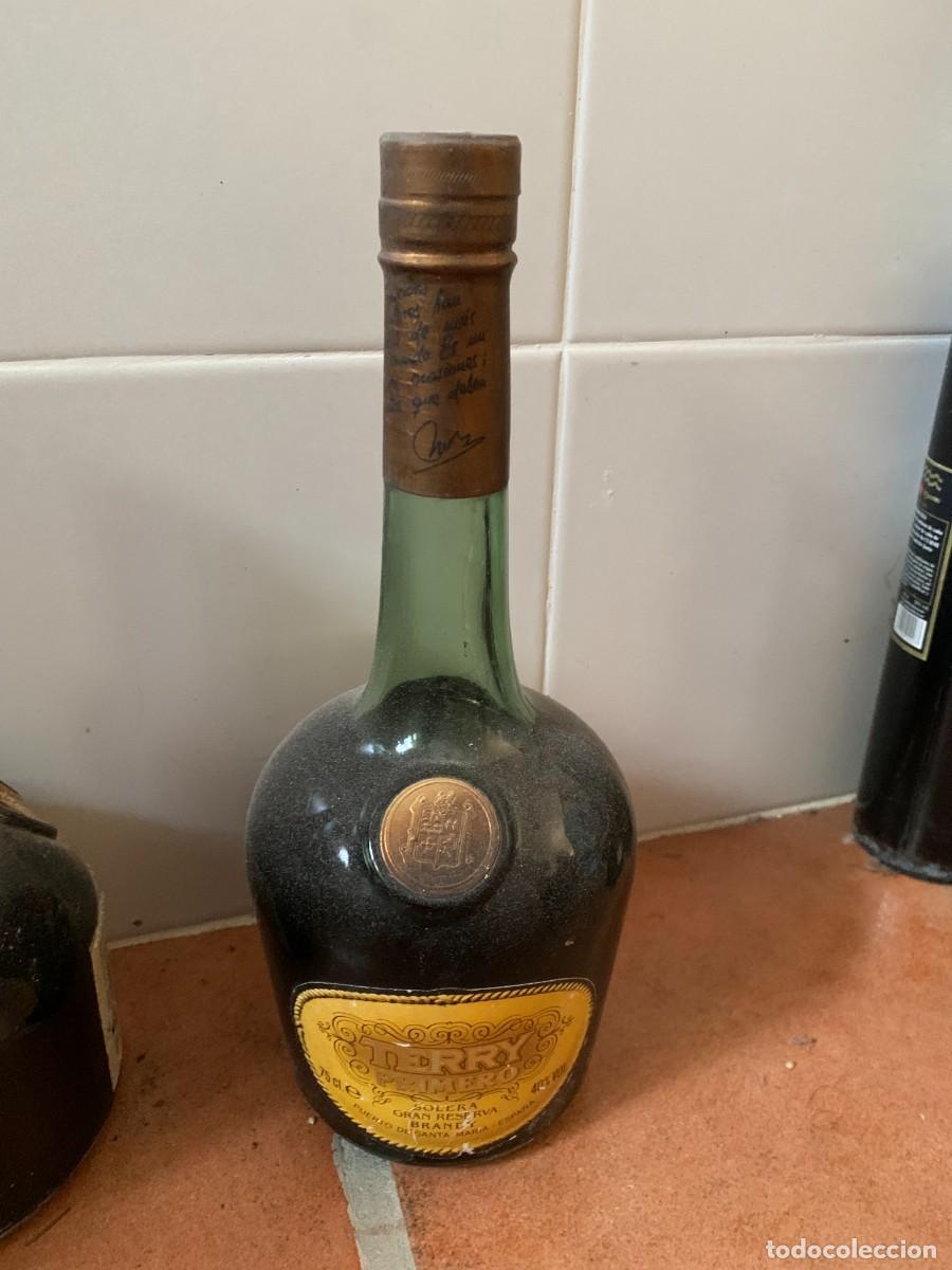 Botellas antiguas: BOTELLA ANTIGUA. TERRY PRIMERO. 26 CM. DE ALTURA.