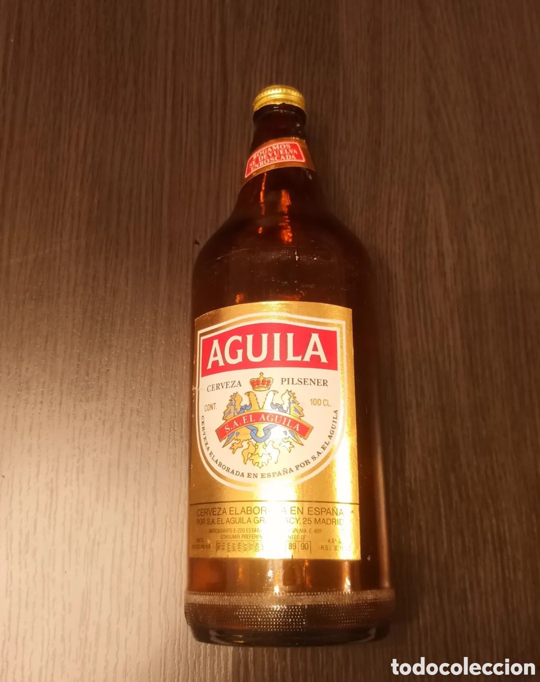 Botellas antiguas: Antigua Botella Cerveza AGUILA