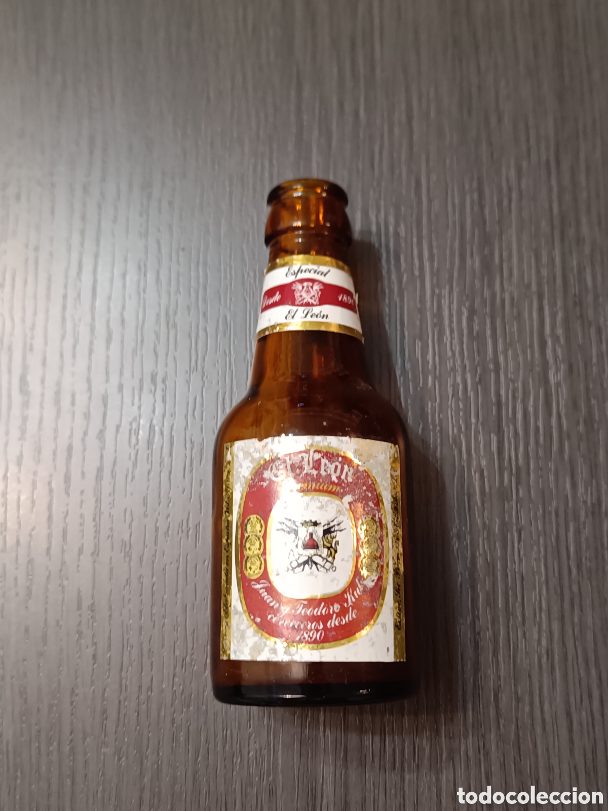Botellas antiguas: Antiguo Botell&iacute;n Cervezas EL Leon