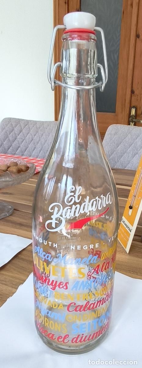 Botellas antiguas: BOTELLA VACIA VERMUT NEGRO - EL BANDARRA