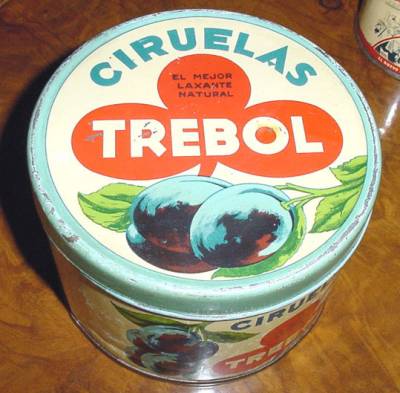 Caixas e caixinhas met&aacute;licas: CAJITA  CIRUELAS TREBOL ANTIGUA