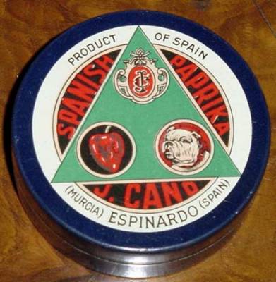 Caixas e caixinhas met&aacute;licas: CAJITA   DE HOJALATA LITOGRAFIADA DE PAPRIKA DE  ESPINARDO