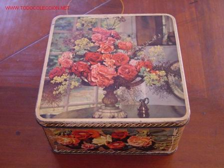Cajas y cajitas met&aacute;licas: CAJA DE HOJALTA ANTIGUA (3)