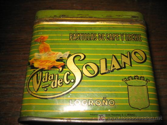 Cajas y cajitas met&aacute;licas: CAJA DE PASTILLAS DE CAFE CON LECHE SOLANO - Foto 1