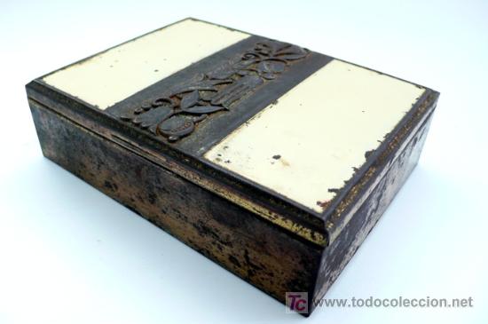 Cajas y cajitas met&aacute;licas: CAJA MET&Aacute;LICA Y ESMALTADA &Eacute;POCA ART DEC&Oacute; - 1920 - 30
