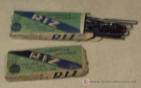 Blechdosen und Kisten: 2 CAJITAS DE HORQUILLAS INVISIBLES RIZ. COMPLETAS.