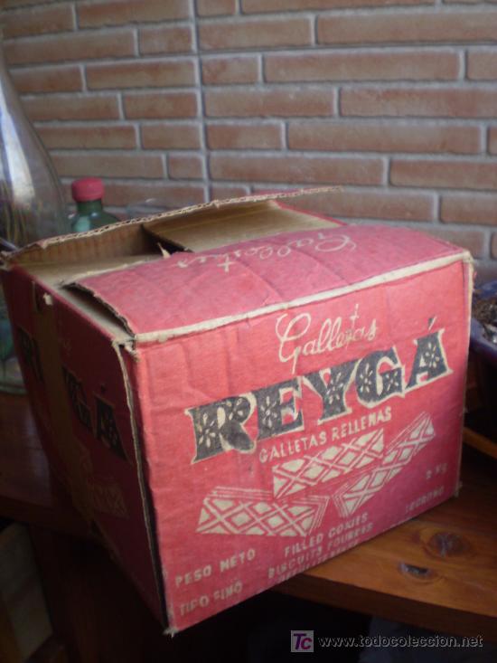 Bo&icirc;tes et petites bo&icirc;tes m&eacute;talliques: CAJA DE GALLETAS RELLENAS REYGA. LOGRO&Ntilde;O.