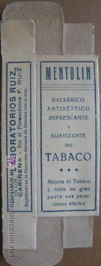 Blechdosen und Kisten: Caja medicamento, MENTOLIN. Farmacia laboratorios Ruiz Cari&ntilde;ena