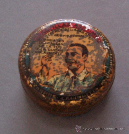 Cajas y cajitas met&aacute;licas: peque&ntilde;a cajita metalica de farmacia &acute;pastillas aspaime&acute; muestra gratis (2,5cm aprox)