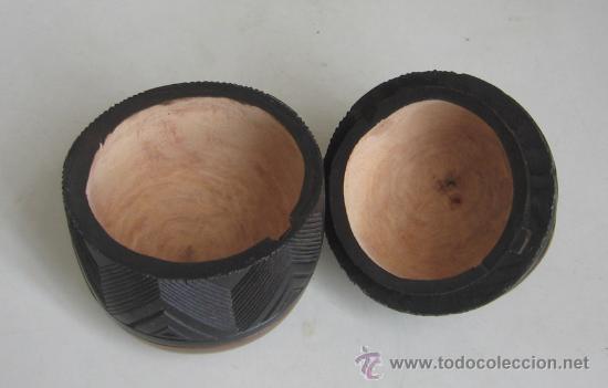 Cajas y cajitas met&aacute;licas: CAJA de madera con forma de pera - Foto 2