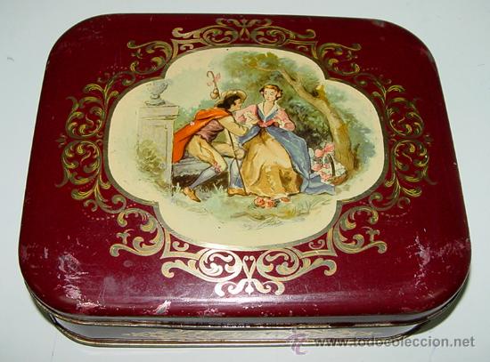 Caixas e caixinhas met&aacute;licas: ANTIGUA CAJA DE HOJALATA LITOGRAFIADA CON PUBLICIDAD DE HELLER, VIENA - - MIDE 19 X 15 X 5 CMS.