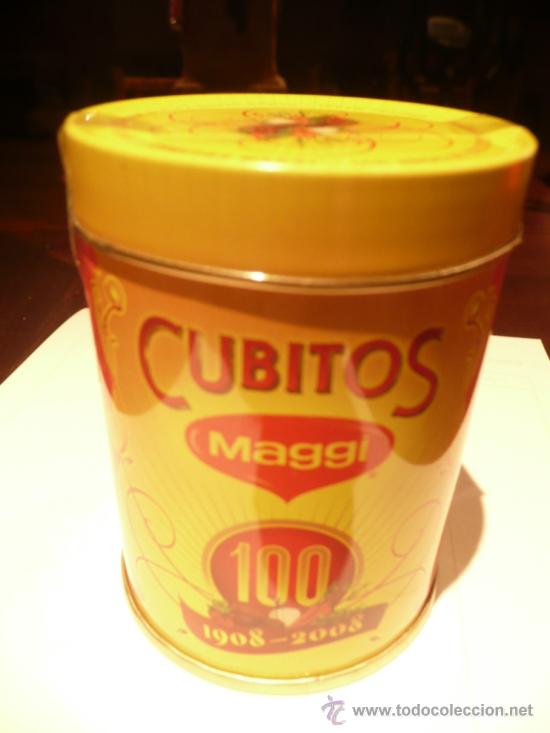 Cajas y cajitas met&aacute;licas: LATITA DE CHAPA MAGGI 100 aniversario