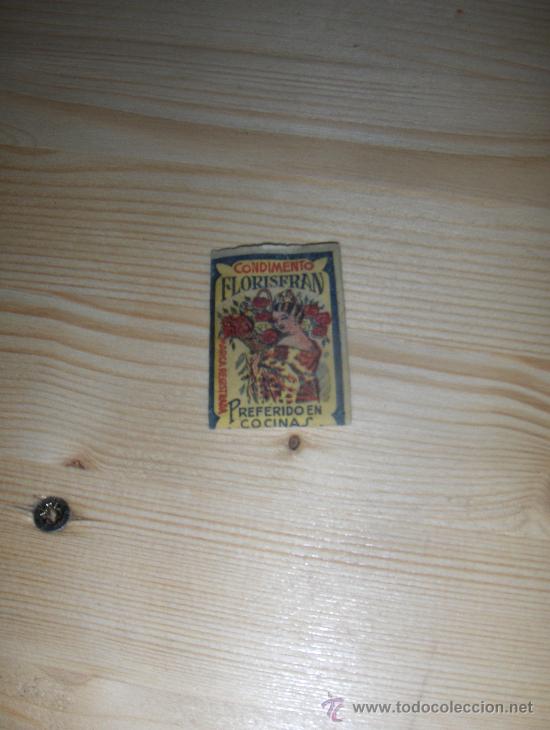 Casse e cassette metalliche: CONDIMENTO FLORISFRAN. F. FLORES BASTIDA, ESPINARDO MURCIA. 10 CTS. CARTERILLA DE AZAFRAN.