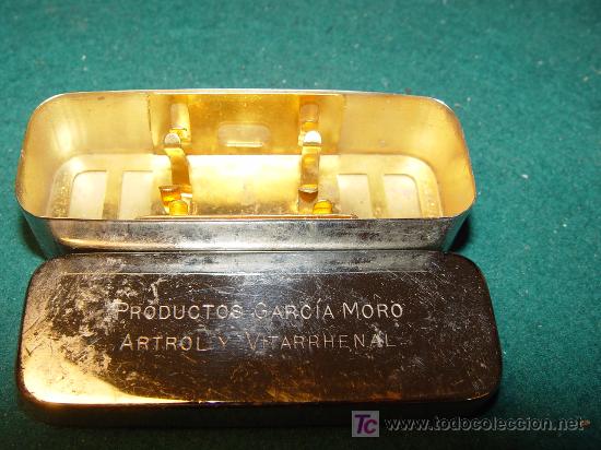 Boxes and metal boxes: ARTROL Y VITARRHENAL - PRODUCTOS GARCIA MORO - CAJA METAL ANTIGUA DE FARMACIA - 1925 -