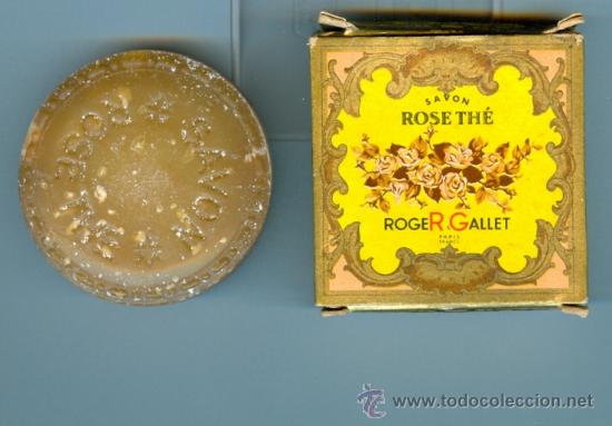 Bo&icirc;tes et petites bo&icirc;tes m&eacute;talliques: Cajita + pastilla de jab&oacute;n * ROSETH&Eacute; * (ROGER GALLET - PARIS)