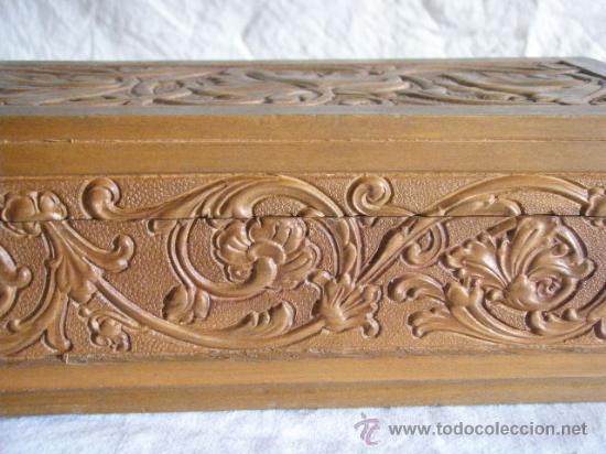 Cajas y cajitas met&aacute;licas: CAJA DE MADERA TALLADA - Foto 4