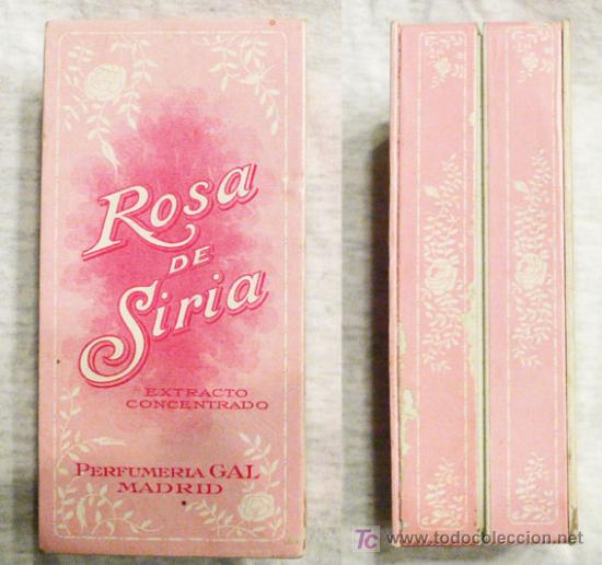 Blechdosen und Kisten: ROSA de SIRIA Perfumeria GAL- Envase de cart&oacute;n antiguo-10,4 x 5 x 3,5 cms - - Vell i Bell